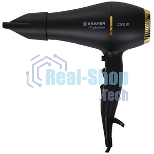 Фен-мультистайлер BRAYER BR3308 черный/золотистый, 2000 Вт, 25/32 мм