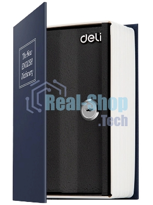 Сейф-книга Deli ET640 180x115x55 мм ключевой, синий