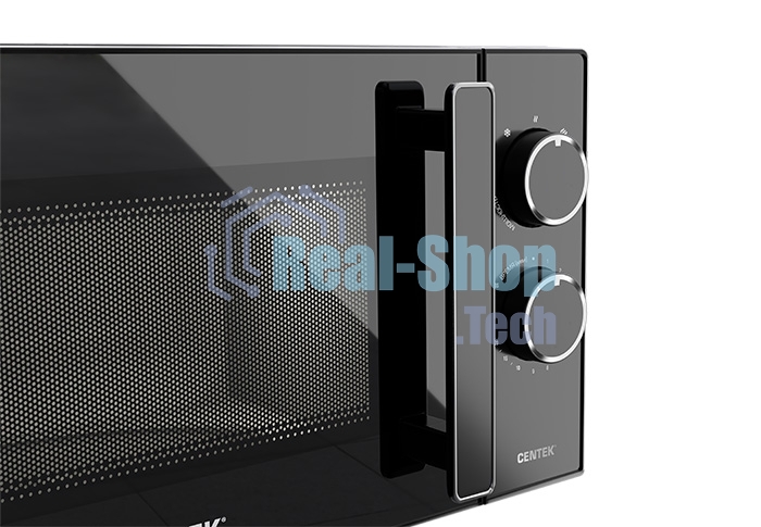 Микроволновая печь Centek CT-1560 черный, 20 л, 700 Вт, переключатели - поворотный механизм