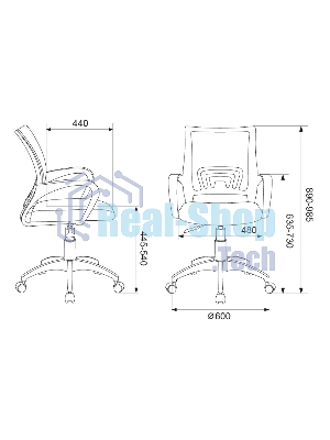 Кресло Бюрократ CH-W695NLT TW-05N TW-10N темно-синий, сетка/ткань, 120 кг, механизм качания