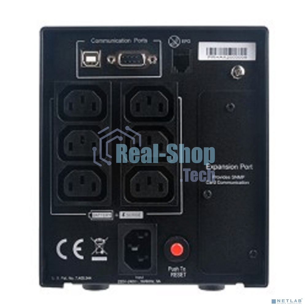 Источник бесперебойного питания CyberPower PR750ELCD 750 ВА/675 Вт/USB/RJ-11/RJ-45/6 x IEC 320 C13 (компьютерная)