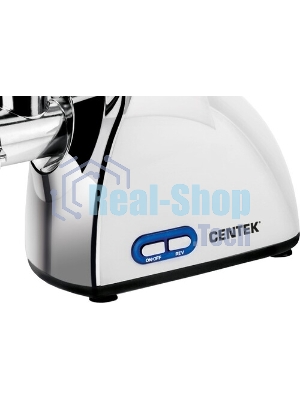 Мясорубка электрическая Centek CT-1603 белый, 2000 Вт, 2.0 кг/мин, реверс, защита от перегрузки, насадки - 4
