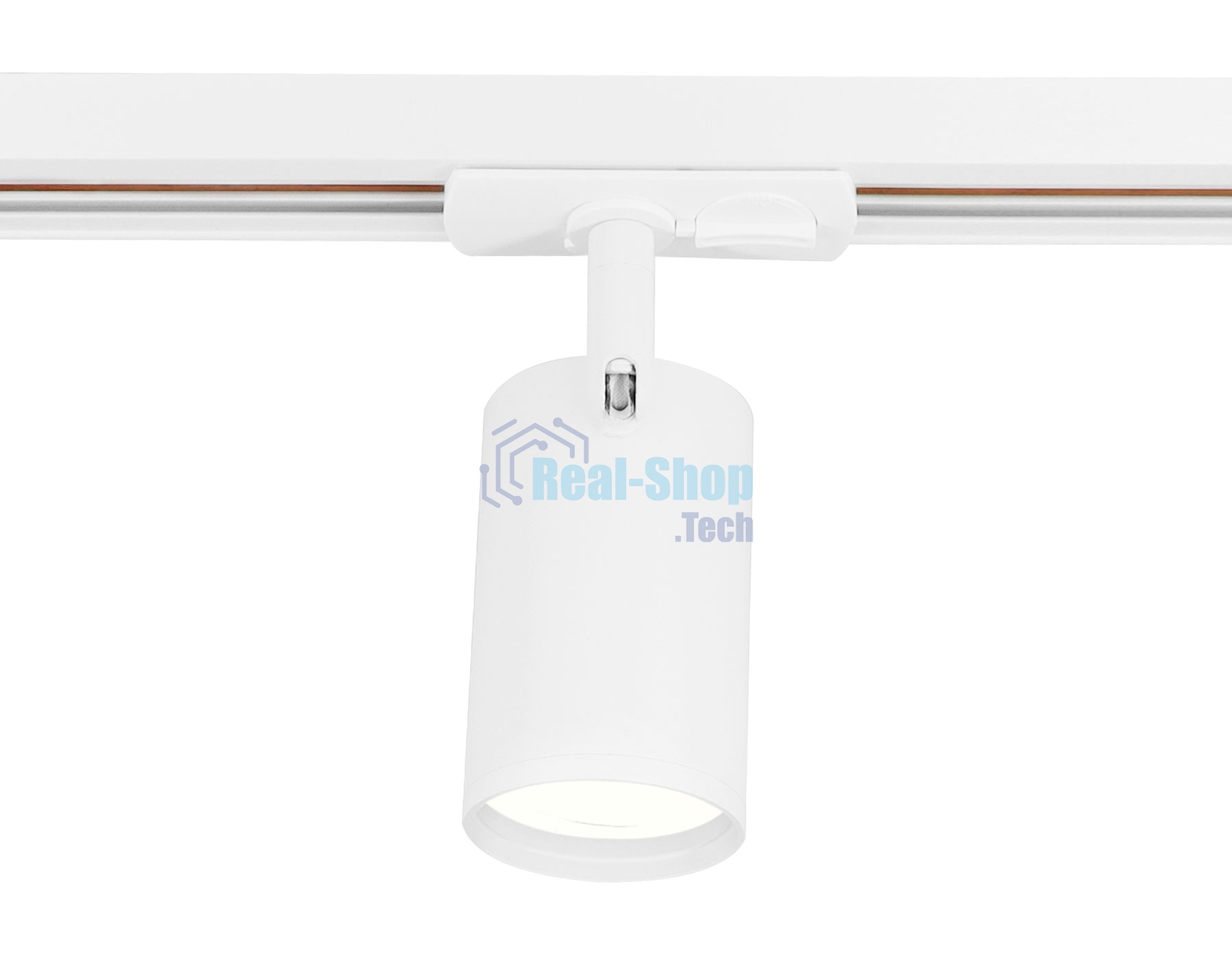 Трековый однофазный светильник со сменной лампой Ambrella light GL5128 WH белый GU10 max 12W