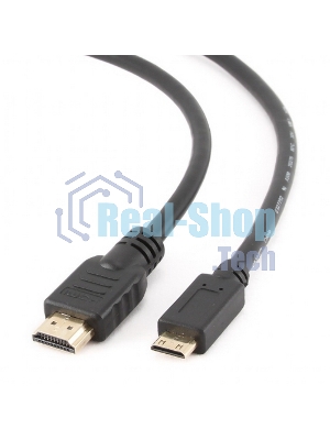 Кабель Cablexpert HDMI-mini HDMI CC-HDMI4C-6, 19M/19M, v2.0, медь, позол.разъемы, экран, 1.8м, черный, пакет