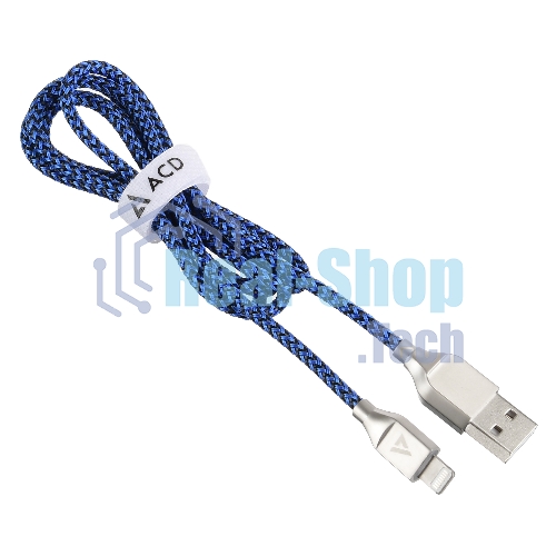 Кабель USB ACD-Titan Lightning - USB-A Нейлон, 1м, сине-черный