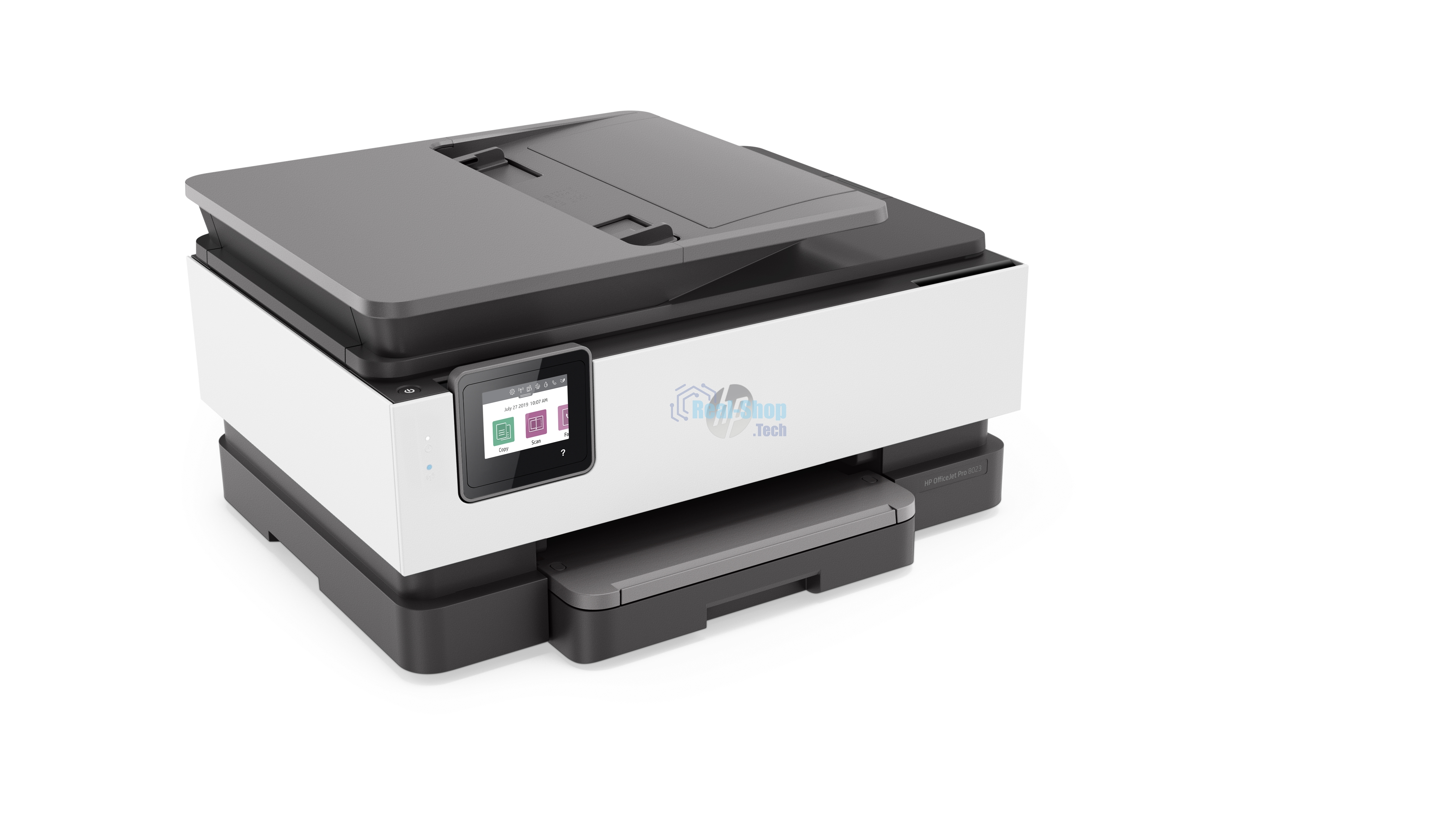 МФУ струйное HP OfficeJet 8023 (1KR64B), A4, цвтной, печ. до 20 стр/мин. (ч/б), до 10 стр/мин. (цвет), скан. до 8 стр/мин. (ч/б) 3.5 стр/мин. (цвет), 1200 x 1200 dpi, USB, RJ-45, Wi-Fi, Air Print