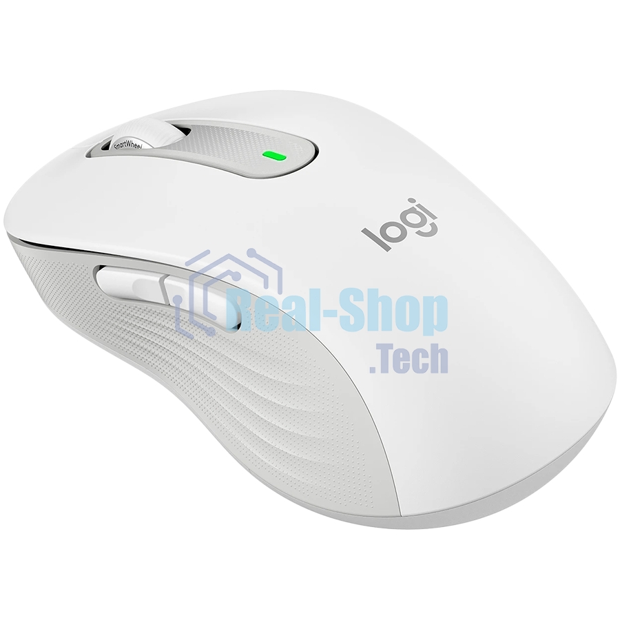 Мышь беспроводная Logitech Signature M650 L белый, 4000 dpi, радиоканал, Bluetooth, USB, кнопки - 5