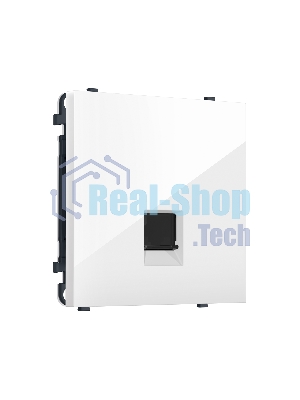 MS112010 Комплект механизма компьютерной розетки SIGMA Белый глянец RJ-45 (8P8C) CAT6 с/ш QUANT PRO (SP1120, PR188)
