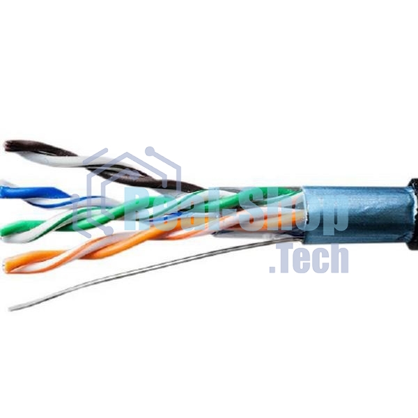 Кабель витая пара F/UTP cat.5e 4х2х24AWG solid CU PE Outdoor Standard черный