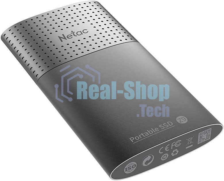 Внешний SSD Netac Z9, 250 Gb, USB 3.2 Gen 2 Type-C, R/W 550/480, черный
