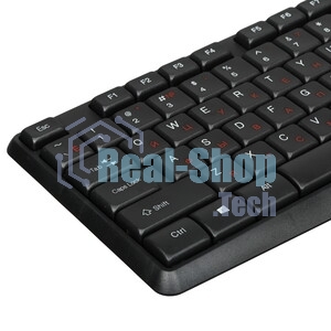 Комплект клавиатура+мышь Acer OMW141 проводной, USB, 1200 DPI, чёрный
