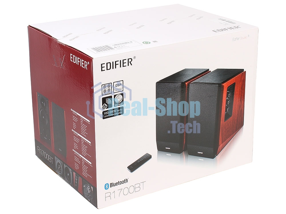 Колонки Edifier R1700 ВТ 2.0 Активные, 2 x 33W RMS, 85 дБА, дерево, беспроводной пульт ДУ