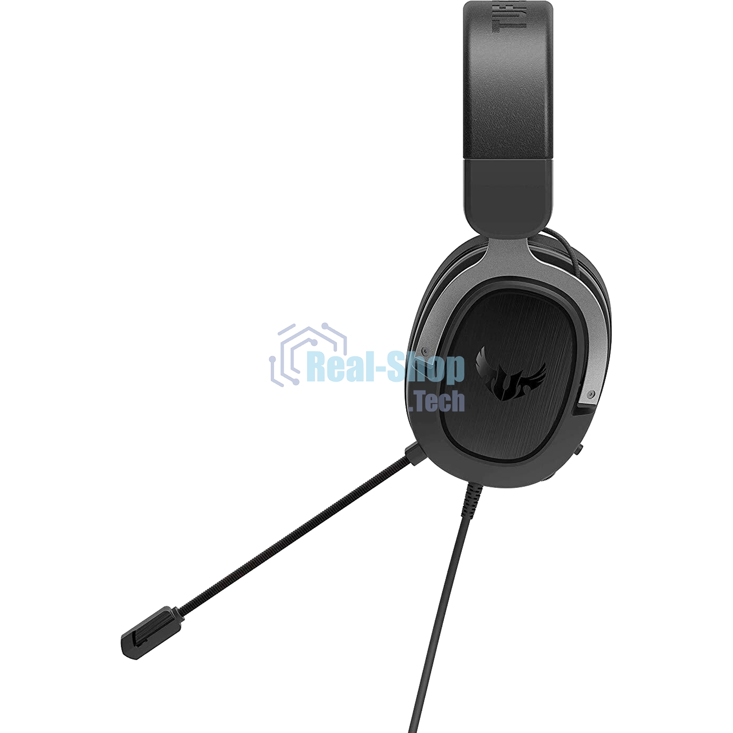 Гарнитура ASUS TUF Gaming H1 Wireless чёрный, беспроводная + проводная, USB/USB-C, до 15 ч, виртуальный 7.1, шумоподавление микрофона