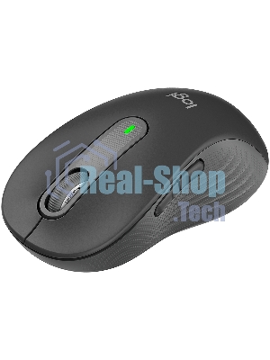Мышь беспроводная Logitech Signature M650 L графитовый, 4000 dpi, радиоканал, Bluetooth, USB, кнопки - 5