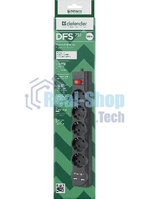 Сетевой фильтр Defender 1.8M DFS 751 5OUTL.