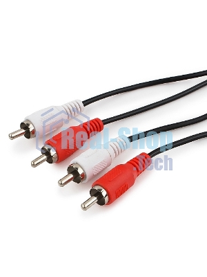 Кабель аудио Cablexpert CCA-2R2R-15M, 2xRCA - 2xRCA, 15м