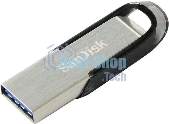 Флешка USB Sandisk CZ73 Cruzer Ultra Flair (SDCZ73-032G-G46), 32Gb, USB 3.0, R/W 150/45, серебристый/черный