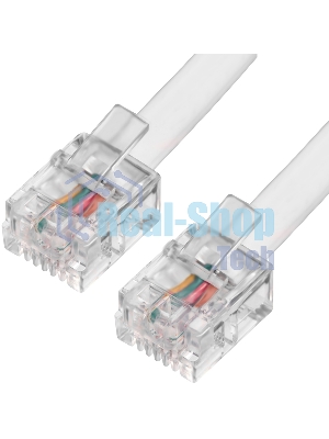 Телефонный шнур Greenconnect удлинитель для аппарата 5.0m GCR-TP6P4C-5.0m, 6P4C (джек 6p4c - jack 6p4c) белый Greenconnect Телефонный шнур удлинитель для аппарата 5.0m GCR-TP6P4C-5.0m, 6P4C (джек 6p4c - jack 6p4c) белый