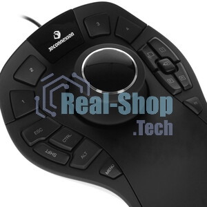 Мышь проводная 3DConnexion SpaceMouse Pro (3DX-700040) черный, 2000 dpi, USB, кнопки - 15