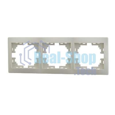 Рамка 3-м Мира горизонт. крем. Lezard 701-0300-148