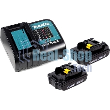 Набор Makita 2 шт BL1815N аккумулятор + 1 шт DC18SD зарядное устройсво + кейс 197143-8