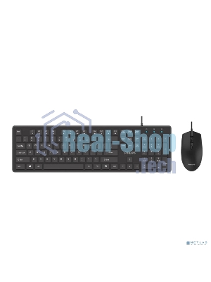 Комплект клавиатура+мышь Philips SPT6264 проводной, USB, 1200 DPI, чёрный