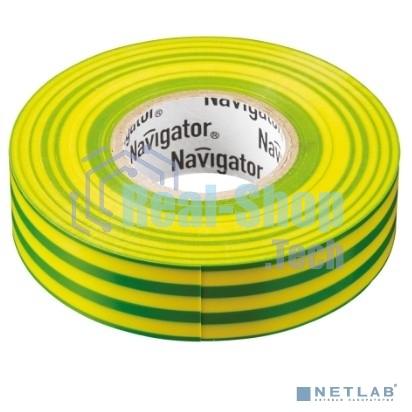 Изолента ПВХ Navigator 15 мм (рул.20м) жел/зел. NIT-B15-20/YG