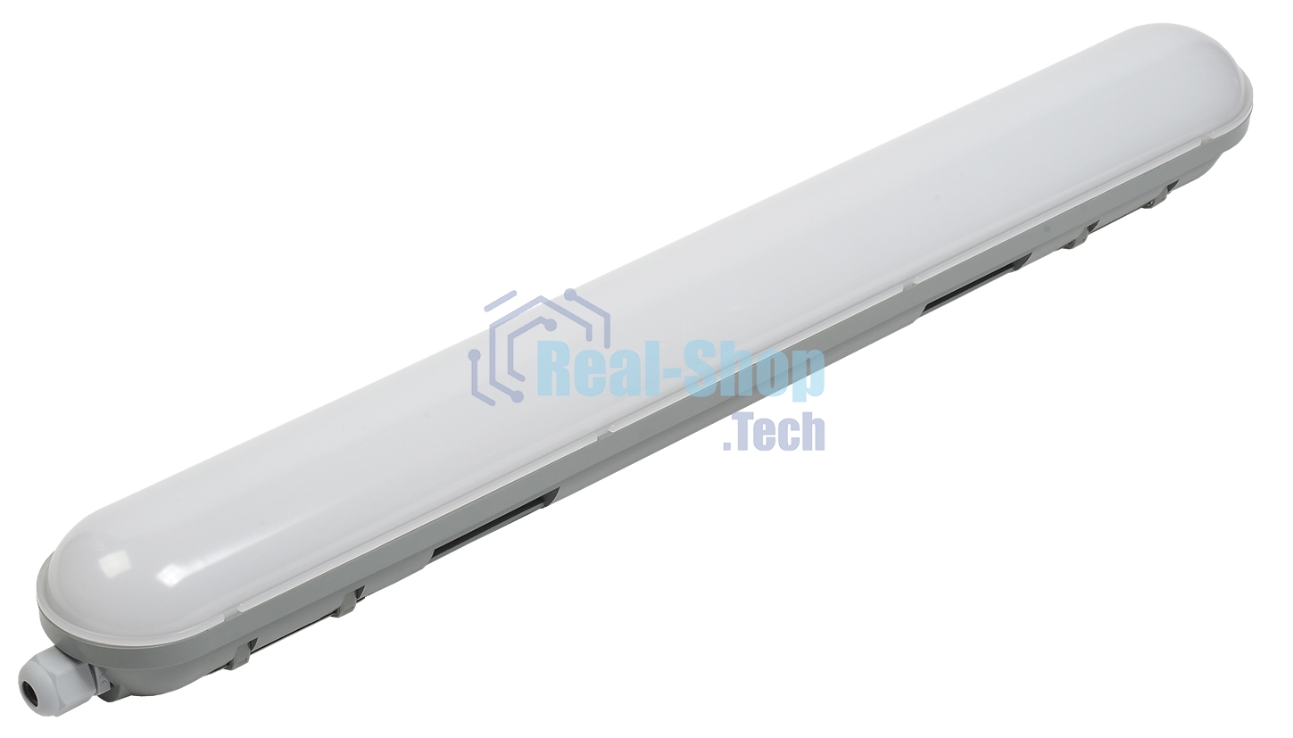 Светильник ДСП IEK LDSP0-1305-18-6500-K01 1305 18Вт 6500К IP65 600мм серый пластик размер 600х88х76 мм, аналог ЛСП-2х18Вт