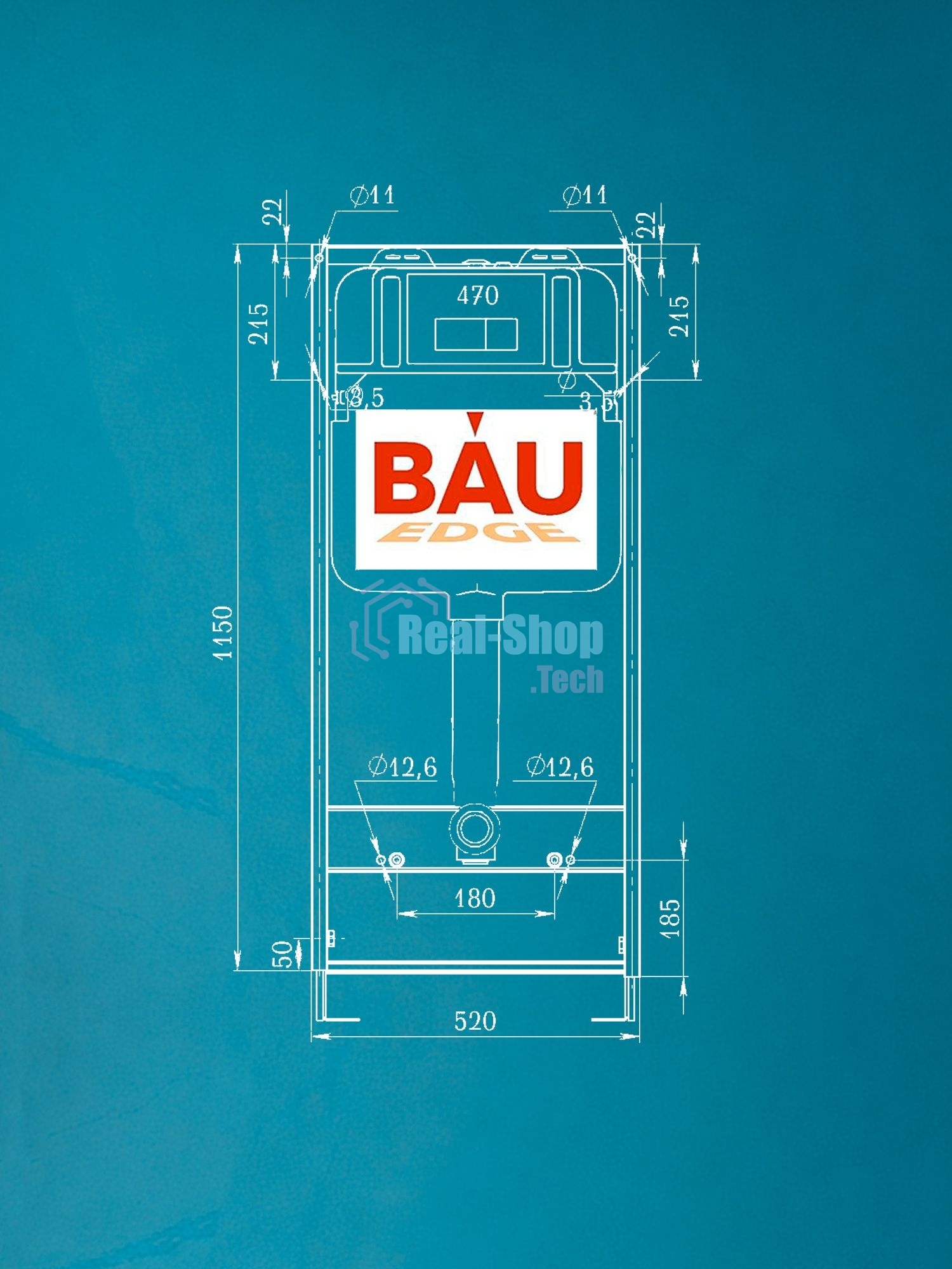 Комплект BAU 6 в 1: инсталляция BAU PRO, унитаз подвесной торнадо Bau Dream Hurricane-2, сиденье дюропласт микролифт, клавиша BAU Stil, бронза