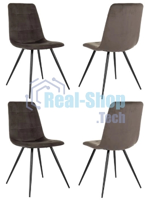Стул для дома Бюрократ CH-K1_4 комплект 4 шт. коричневый Holland 74 металл черный на ножках