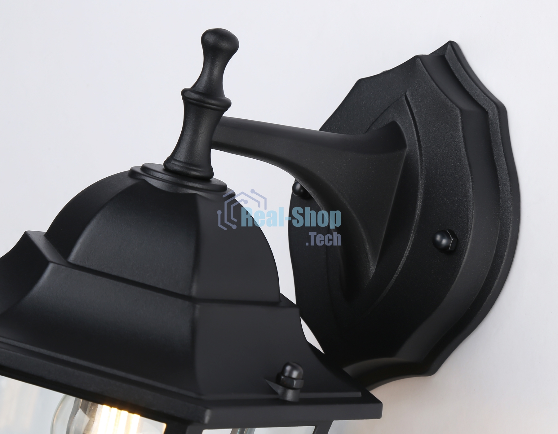 Уличный настенный светильник Ambrella light ST2018 BK/CL черный/прозрачный IP54 E27 max 40W 360*150*210