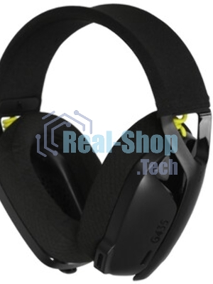 Гарнитура Logitech G435 чёрный/жёлтый, беспроводная, Bluetooth/USB, до 18 ч