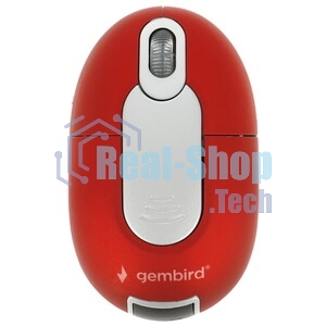 Мышь беспроводная Gembird MUSW-605 красный, 1200 dpi, радиоканал, USB, кнопки - 3