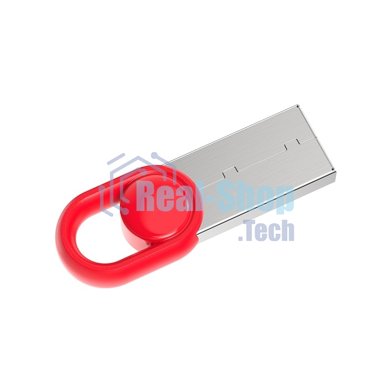 Флешка USB Netac UM2 (NT03UM2N-032G-32RE), 32Gb, USB 3.0, R/W 130/50, серебристый/красный