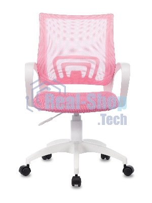 Кресло Бюрократ CH-W695NLT TW-06A TW-13A розовый, сетка/ткань, 120 кг, механизм качания