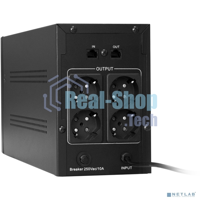 Источник бесперебойного питания ExeGate SpecialPro Smart LLB-1000.LCD.AVR.EURO.RJ 1000VA/650W, LCD, AVR, 4 евророзетки, RJ45/11, черный