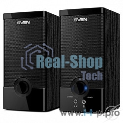 Колонки SVEN SPS-603 черный USB-порт ПК, ноутбука или адаптер 5V DC