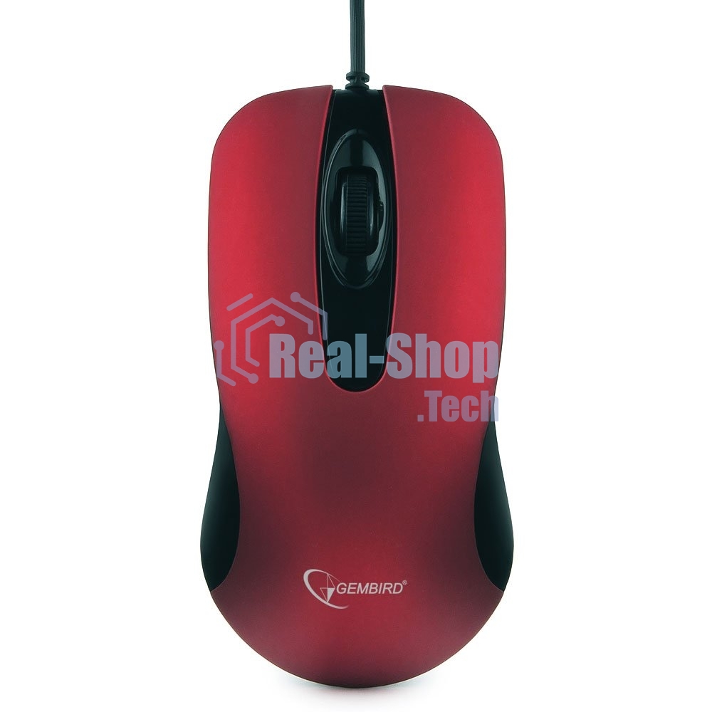 Мышь проводная Gembird MOP-400-R красный, 1000 dpi, USB, кнопки - 3