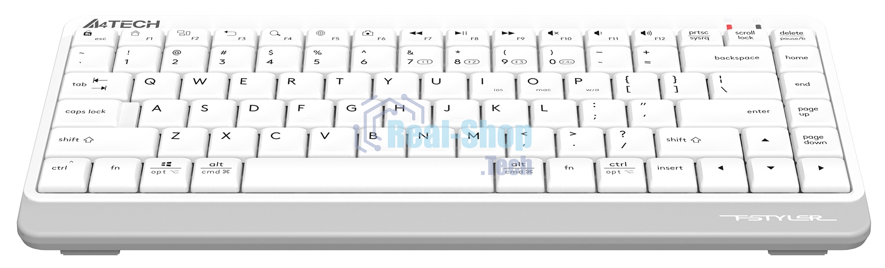 Клавиатура беспроводная A4Tech Fstyler FBK11 USB, Bluetooth/Радиоканал, белый/серый