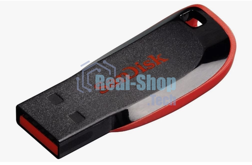 Флешка USB Sandisk CZ50 Cruzer Blade (SDCZ50-064G-B35), 64Gb, USB 2.0, R/W 15/4, черный/красный