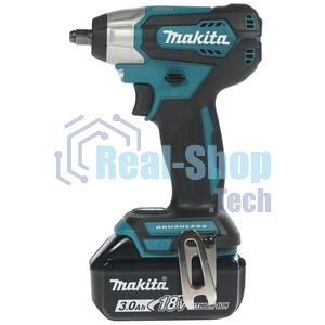 Гайковерт акк MAKITA DTW180RFE б\щет, 18В, 2x3Ач, Li-ion, 3600у\м, 180Нм, квадрат 3\8