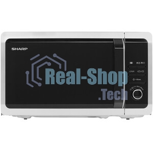 Микроволновая печь Sharp R-2852RSL серебристый, 20 л, 800 Вт, переключатели - кнопки, поворотный механизм
