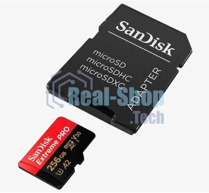 Флеш карта Sandisk Extreme Pro microSDXC 256Gb + SD Adapter + Rescue Pro Deluxe 200Mb/s