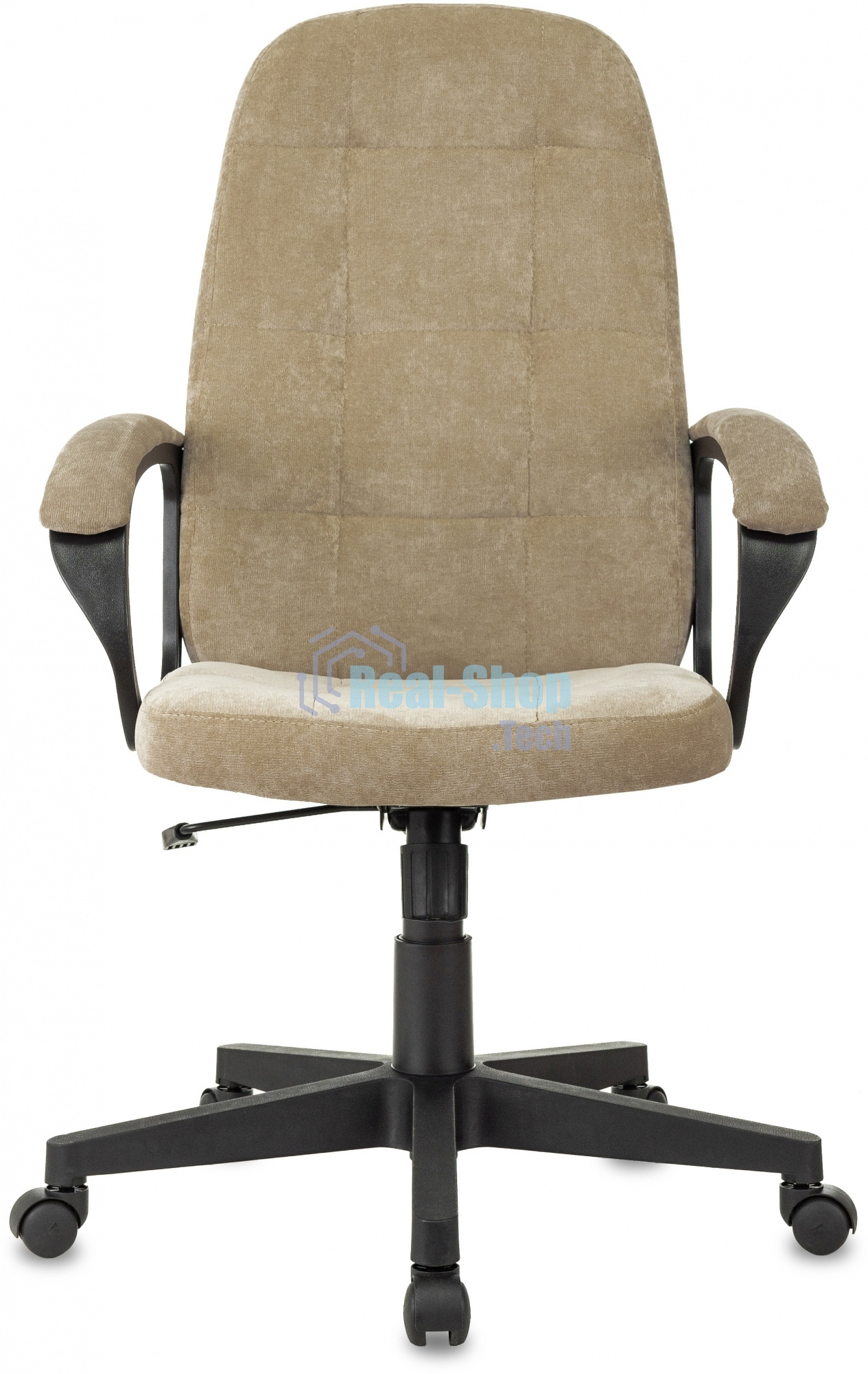 Кресло руководителя Бюрократ CH 002 Fabric Light-21 песочный, крестов. пластик