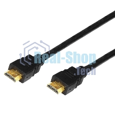 Кабель Rexant HDMI - HDMI 1.4, 10 м, Gold (PVC пакет)