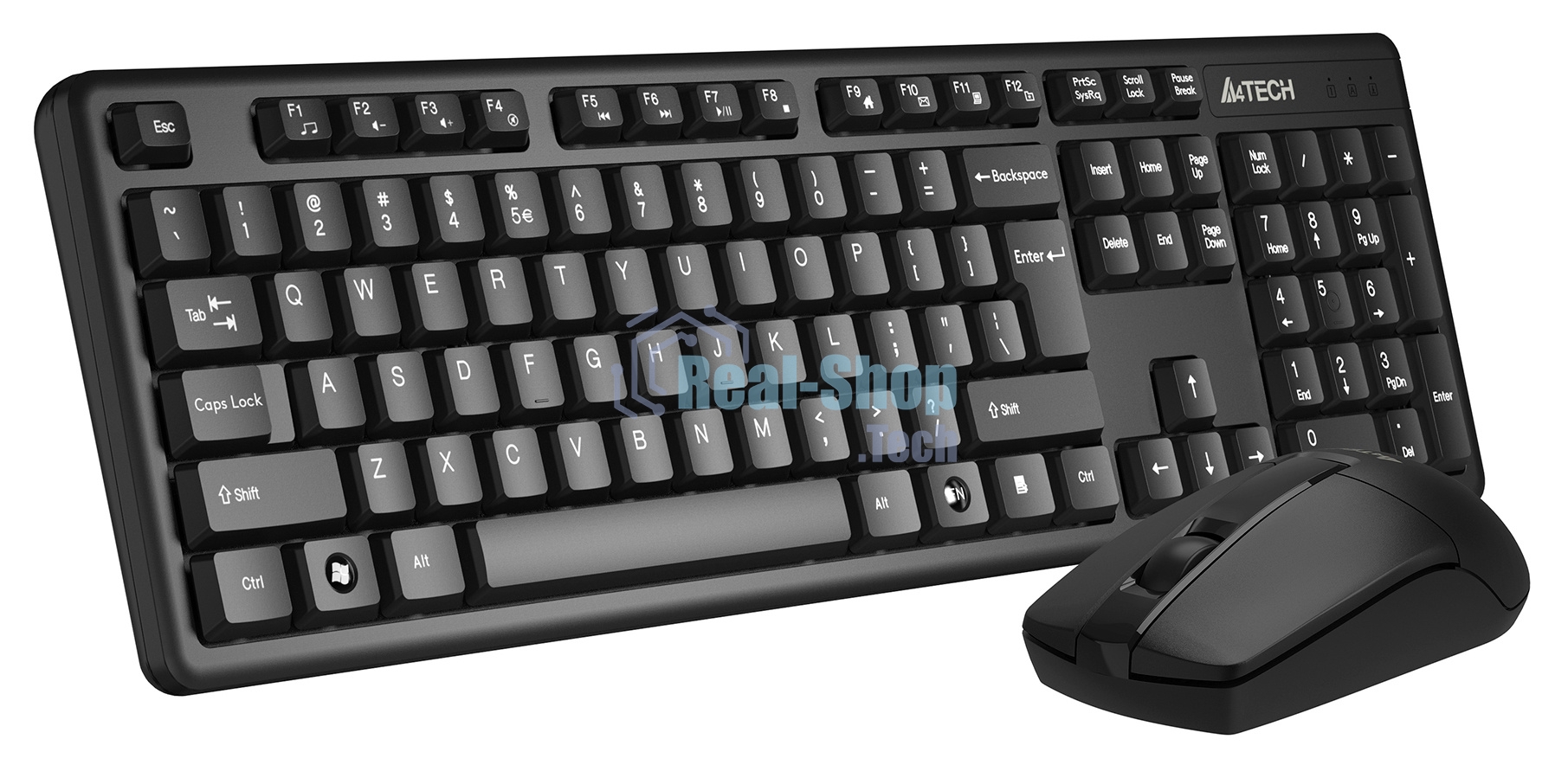 Комплект клавиатура+мышь A4Tech 3330N беспроводной, USB, 1200 DPI, чёрный