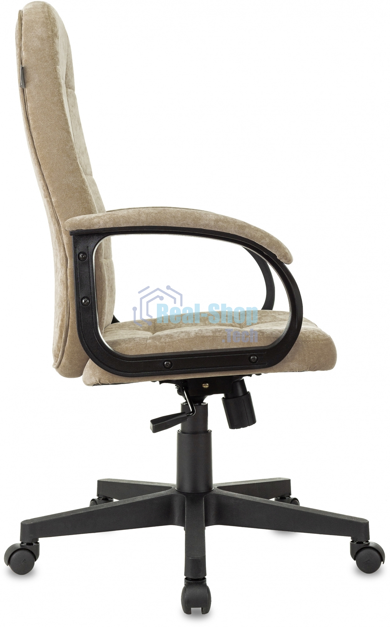 Кресло руководителя Бюрократ CH 002 Fabric Light-21 песочный, крестов. пластик