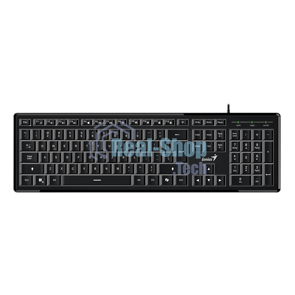 Клавиатура проводная Genius SlimStar 820, черный, USB, 104 клавиши 31310055402