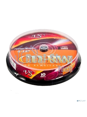 Диск CD-RW VS (PERFEO) 700 Mb, 12x, Cake Box (10), (10/250).