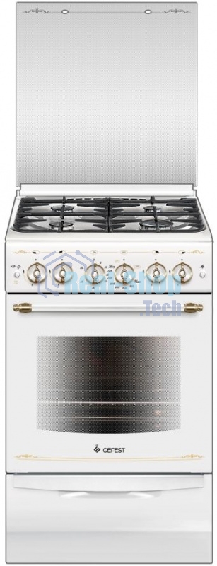 Плита газовая Gefest ПГ 5100-02 0181 белый, конфорок 4 шт, духовка 52 л, 50 см x 85 см x 58.5 см